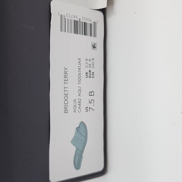 ⭐️COACH 💯 NWT, "BRIDGETT TERRY" SLIDERS/SHOES, THE SIZE=7.5 LADIES, AQUA COLOR - Picture 13 of 16